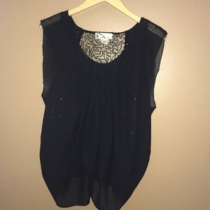 Black dress top with sequins